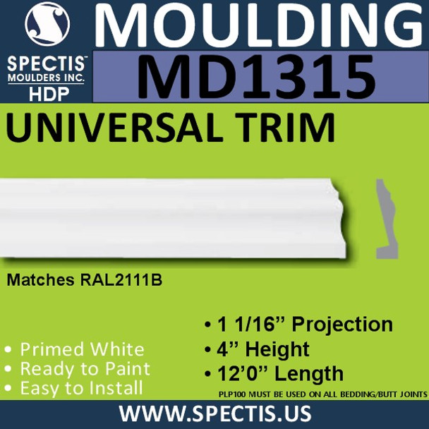 MD1315 Spectis Molding Case Trim 1 1/16"P x 4"H x 144"L