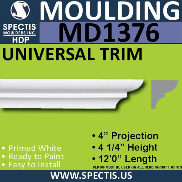 MD1376 Spectis Crown Molding Trim 4"P x 4 1/4"H x 144"L