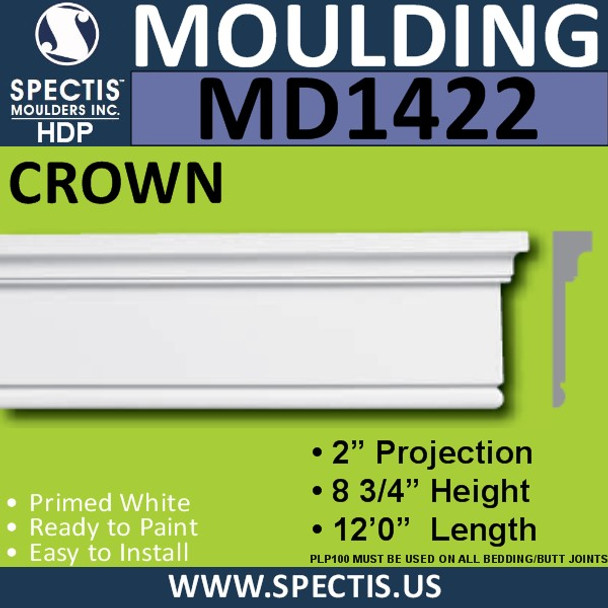 MD1422 Spectis Molding Base Trim 2"P x 8 3/4"H x 144"L