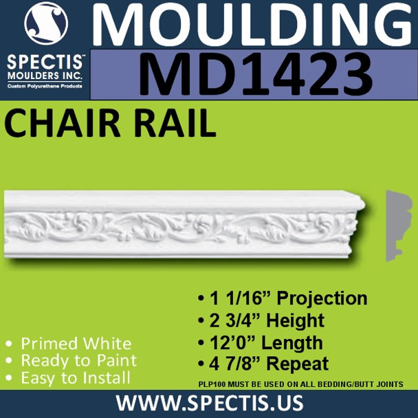 MD1423 Spectis Molding Case 1 1/16"P x 2 3/4"H x 144"L