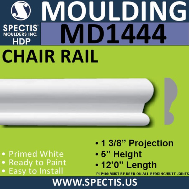 MD1444 Spectis Molding Base Cap Trim 1 3/8"P x 5"H x 144"L