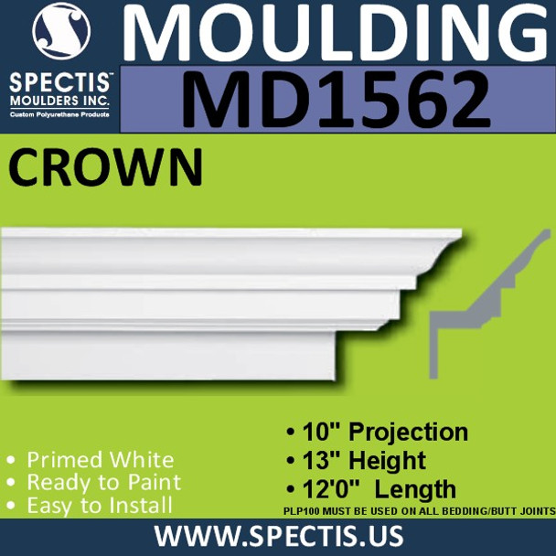 MD1562 Spectis Crown Molding Trim 10"P x 13"H x 144"L