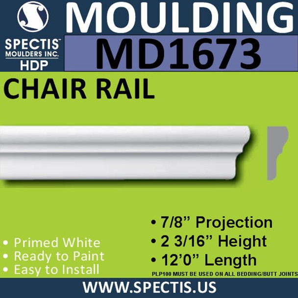 MD1673 Spectis Molding Case Trim 7/8"P x 2 1/4"H x 144"L