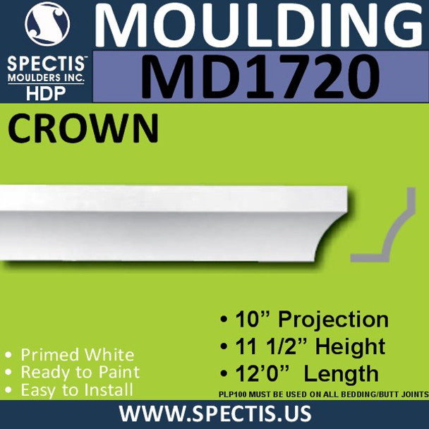 MD1720 Spectis Crown Molding Trim 10"P x 11 1/2"H x 144"L