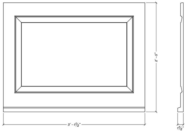 WP3729S Decorative Panel 37 1/2" x 29" x 1 1/2"