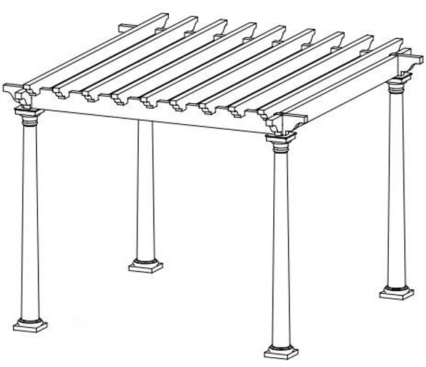 TR1212A Complete Trellis Kit TR1212A 12' x 12'