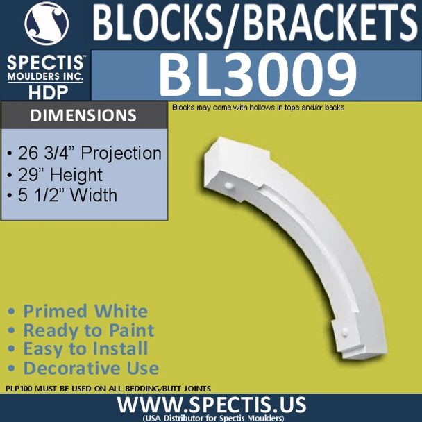 BL3009 Eave Block or Bracket 5.5"W x 29"H x 26.75" P