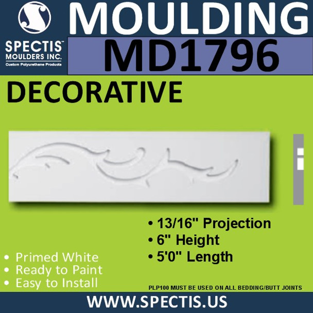 MD1796 Decorative Molding Trim spectis urethane