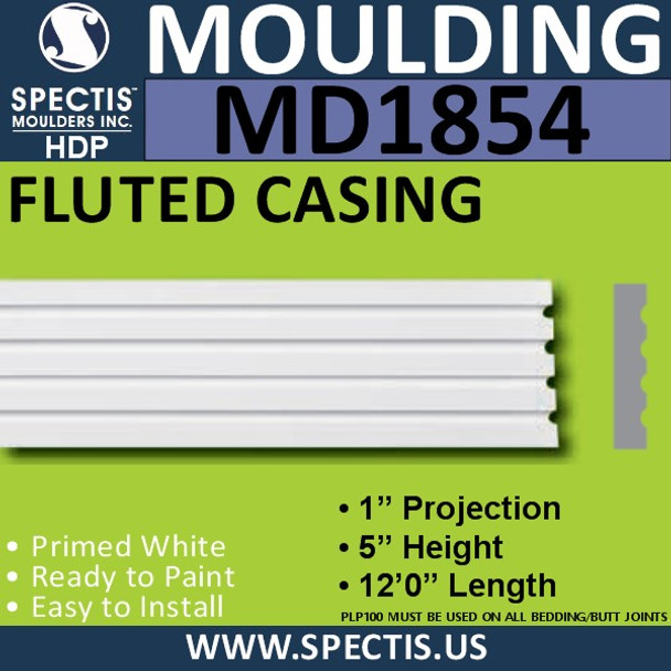 MD1854 Fluted Case Molding Trim decorative spectis urethane