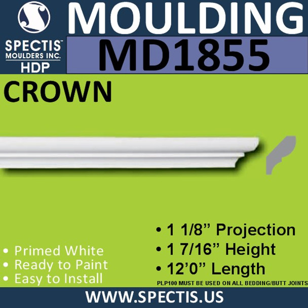 MD1855 Crown Molding Trim decorative spectis urethane