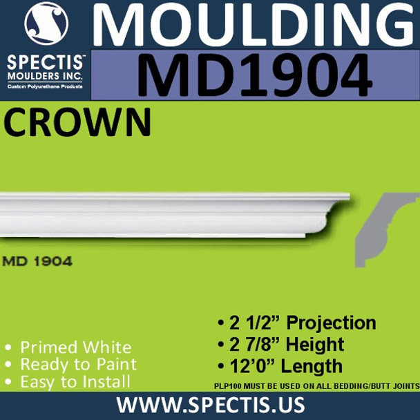 MD1904 Crown Molding Trim decorative spectis urethane