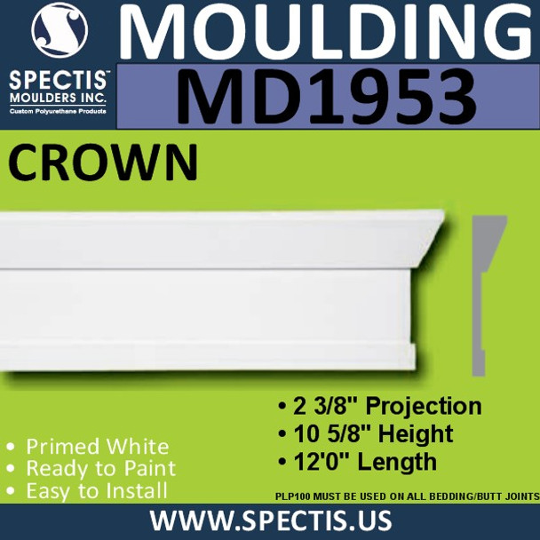 MD1953 Crown Molding Trim decorative spectis urethane