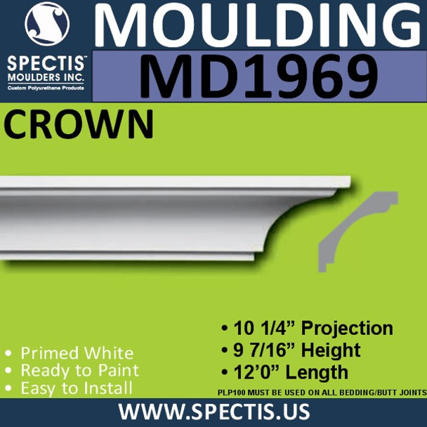 MD1969 Crown Molding Trim decorative spectis urethane