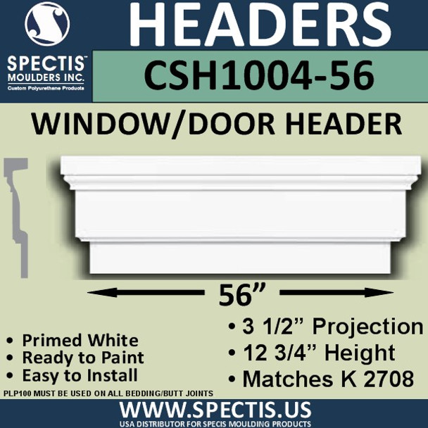 CSH1004-56 Crosshead for Window/Door 3.25"P x 12.75"H x 56"W