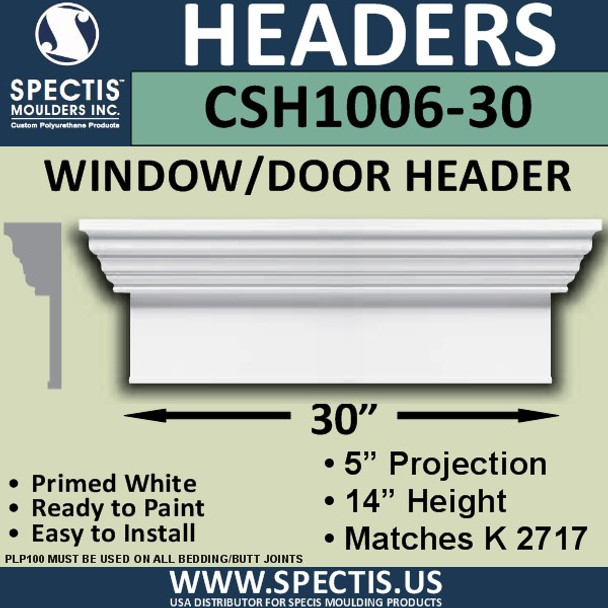 CSH1006-30 Crosshead for Window/Door 5"P x 14"H x 30"W