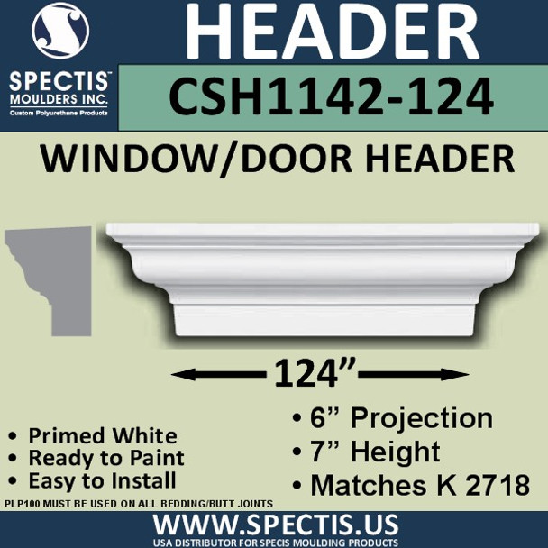 CSH1142-124 Crosshead for Window/Door 6"P x 7"H x 124"W