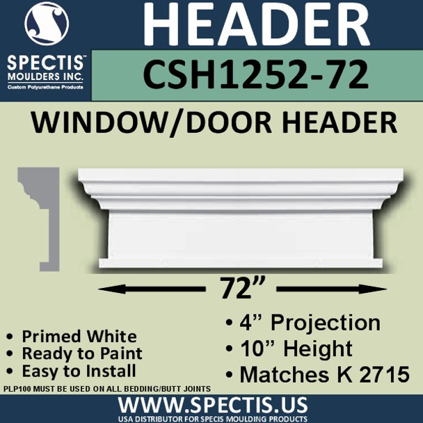 CSH1252-72 Crosshead for Window/Door 4"P x 10"H x 72"W