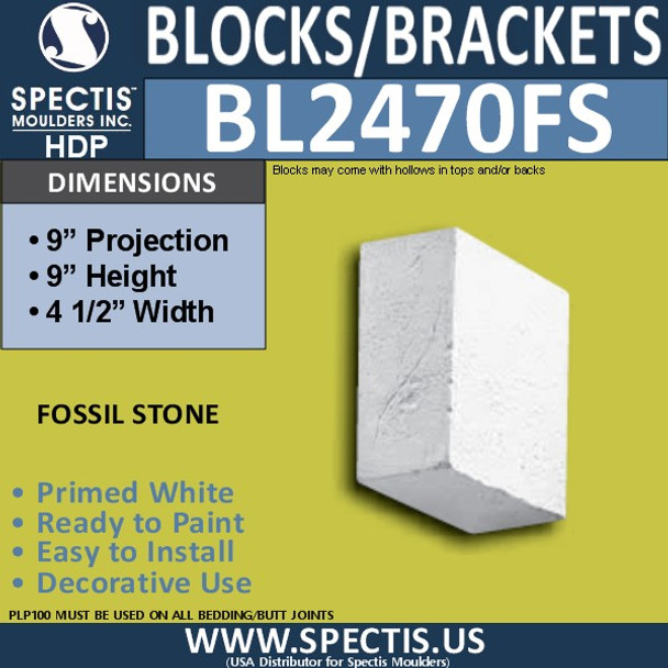 BL2470FS Eave Block or Bracket 4.5"W x 9"H x 9" P