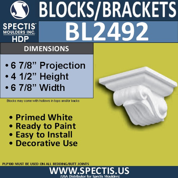 BL2492 Eave Block or Bracket 7"W x 4.5"H x 7" P