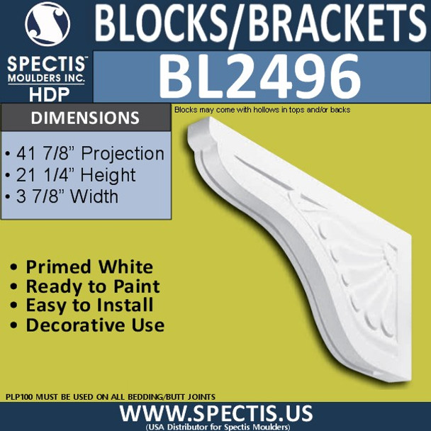 BL2496 Eave Block or Bracket 4"W x 21.75"H x 42" P