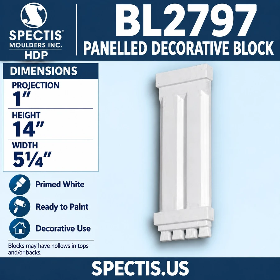 BL2797 Panelled Decorative Block