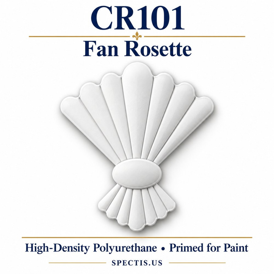 CR101 fan rosette product card — HDP urethane