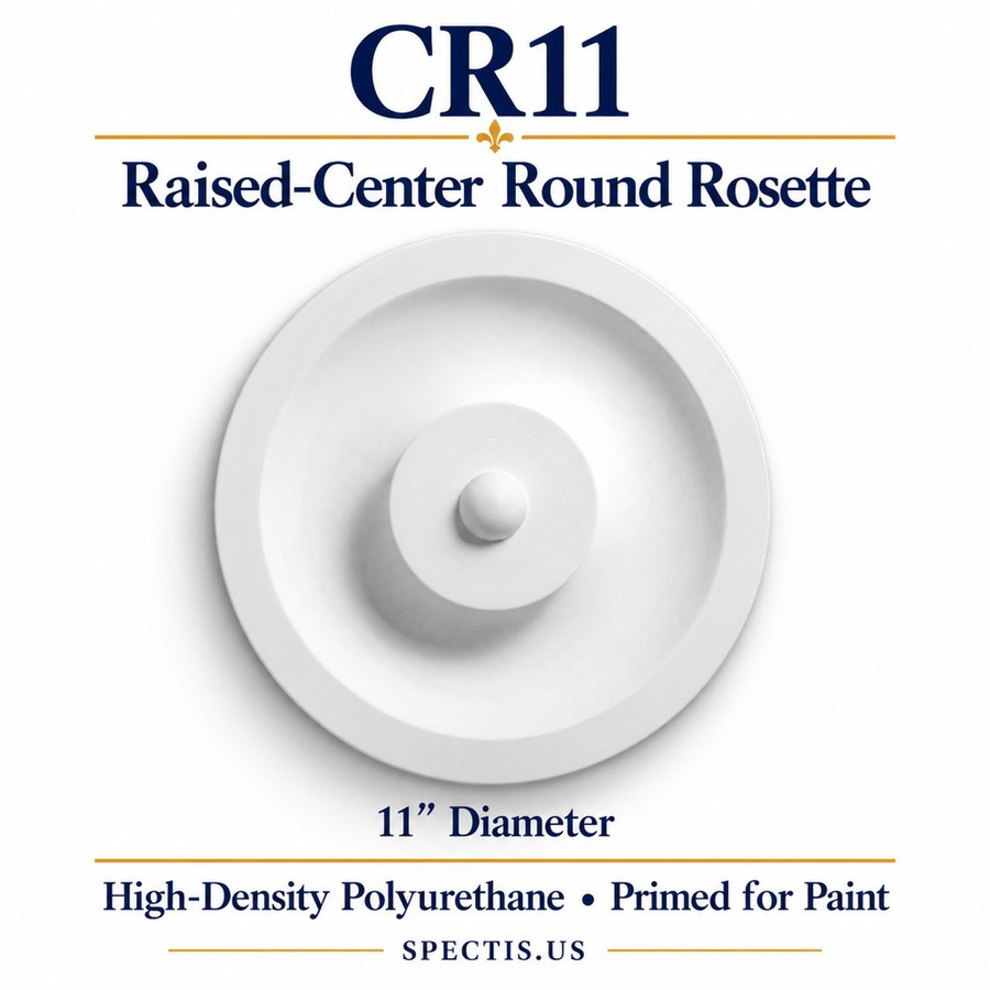 CR11 Raised-Center Round Rosette — HDP — 11″ Diameter