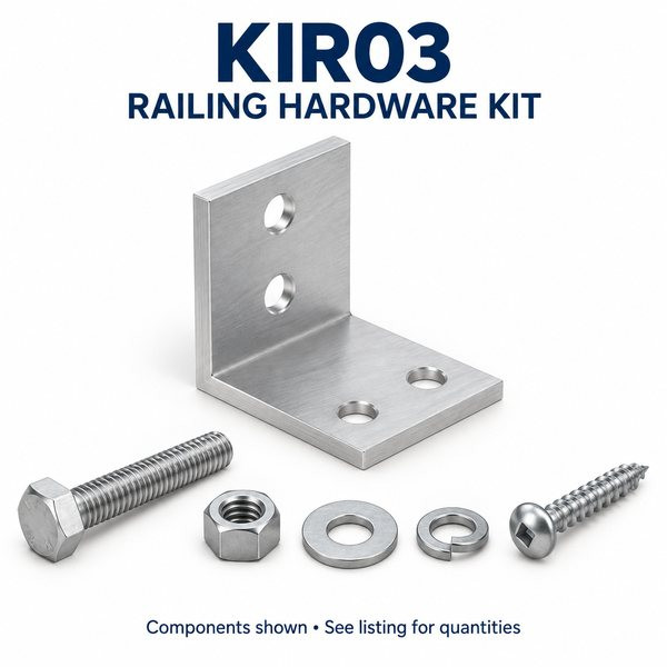 KIR03 Railing Hardware Kit – 1¾″ Aluminum L-Brackets — product illustration