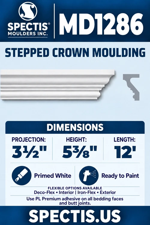 MD1286 moulding and matching side profile