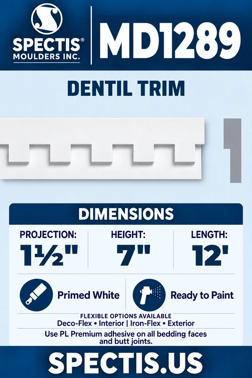 MD1289 moulding and matching side profile