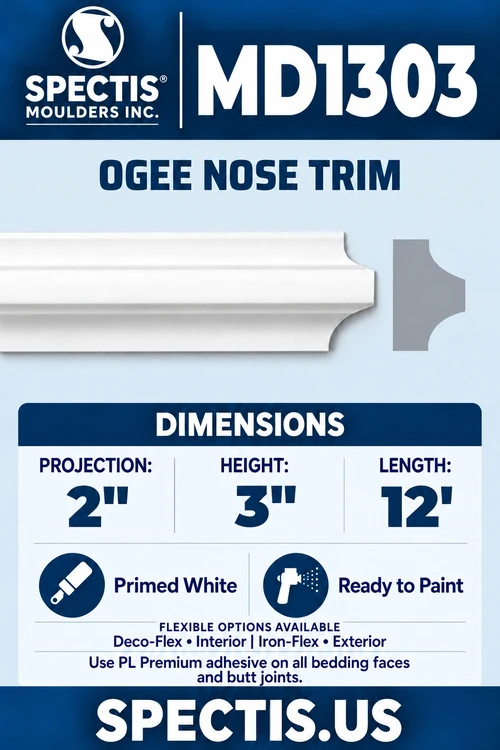 MD1303 moulding and matching side profile