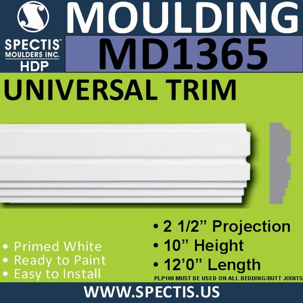MD1365 Spectis Molding Case Trim 2 1/2"P x 10"H x 144"L