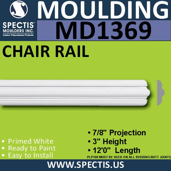 MD1369 Spectis Molding Plant On Trim 7/8"P x 3"H x 144"L