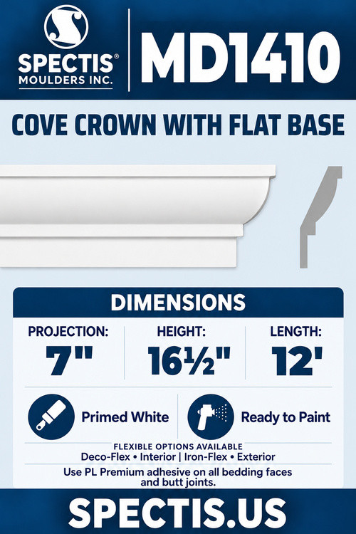 MD1410 blue product card with matching aligned side profile