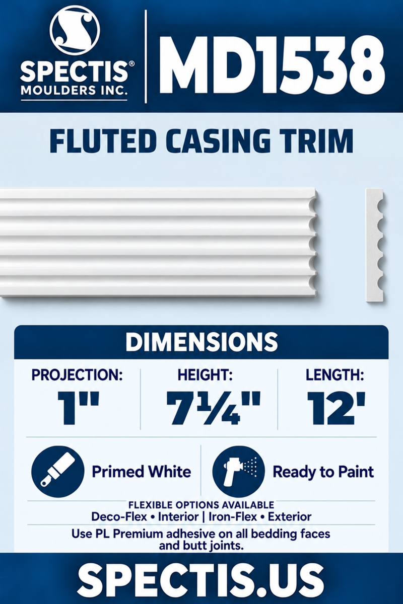 MD1538 corrected moulding card with matching profile