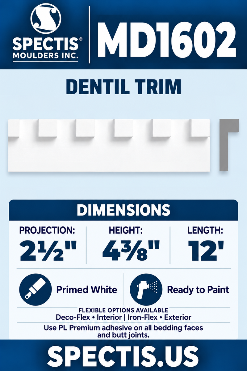 MD1602 moulding with matching side profile