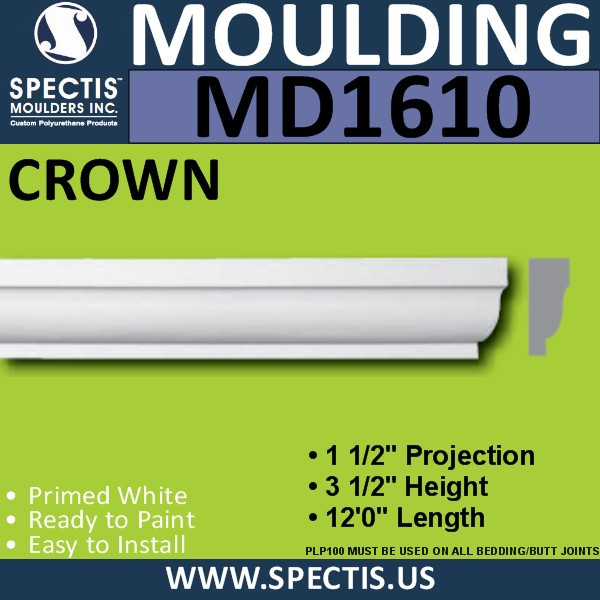MD1610 Spectis Molding Case Trim 1 1/2"P x 3 1/2"H x 144"L