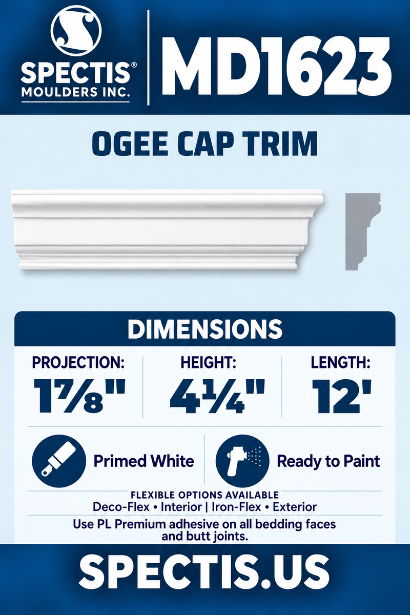MD1623 moulding with matching side profile