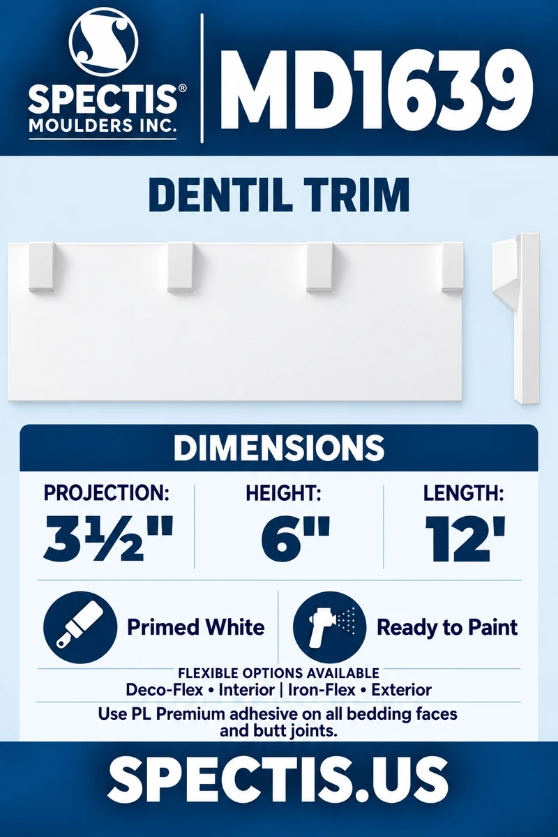 MD1639 moulding with matching side profile