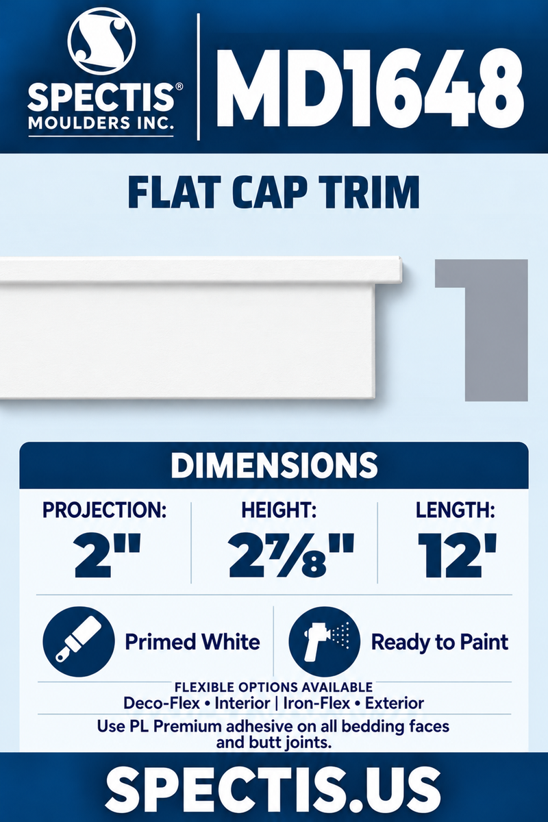 MD1648 moulding with matching side profile