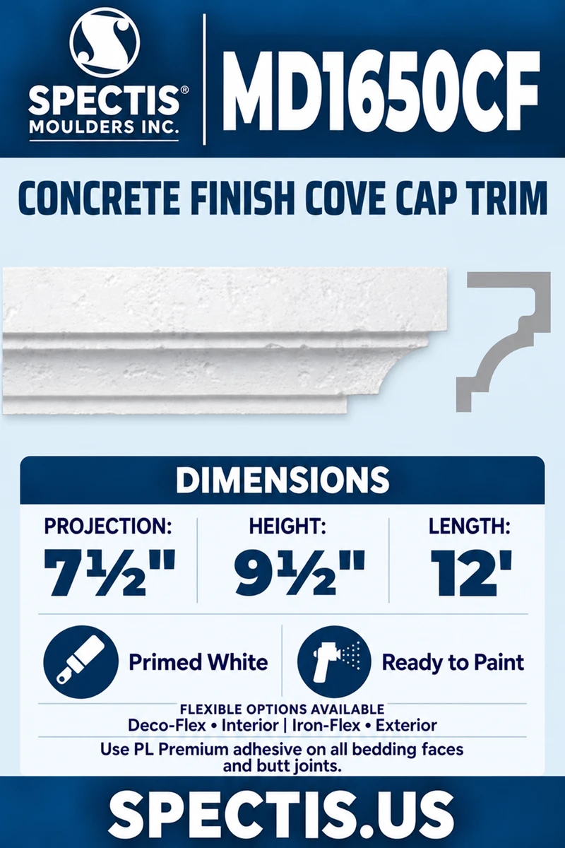 MD1650CF moulding with matching side profile