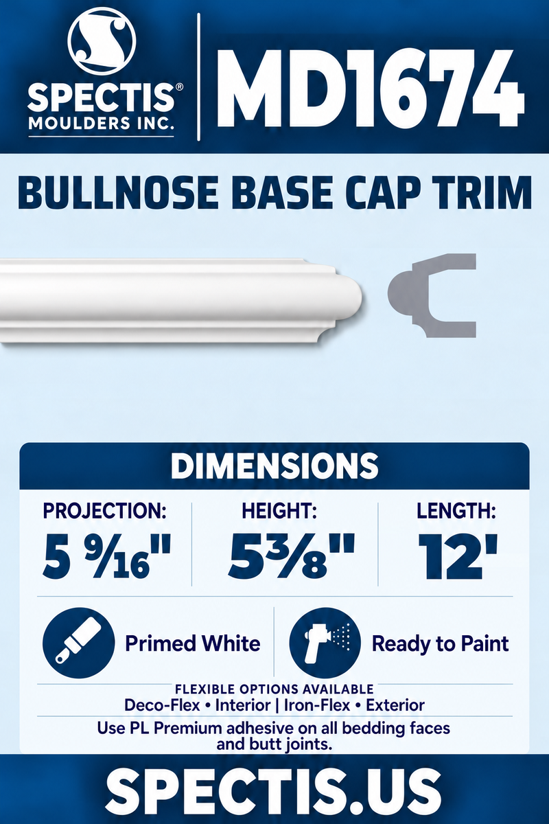 MD1674 moulding with matching side profile