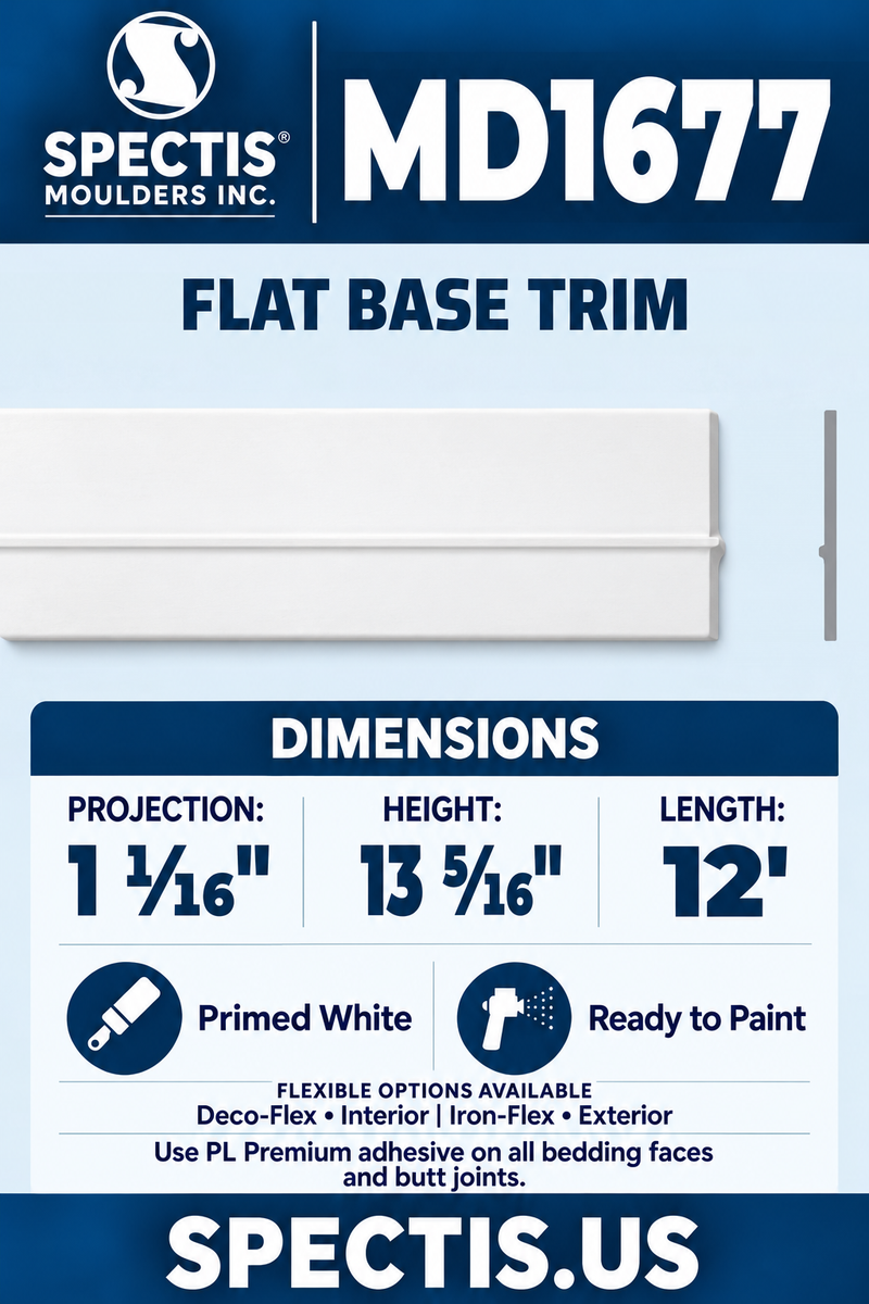 MD1677 moulding with matching side profile