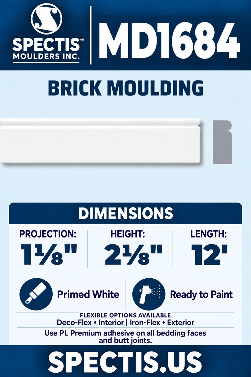 MD1684 moulding with matching side profile