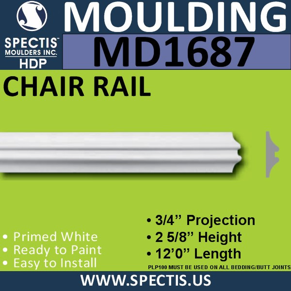 MD1687 Spectis Molding Plant On Trim 3/4"P x 1 1/8" x 144"L