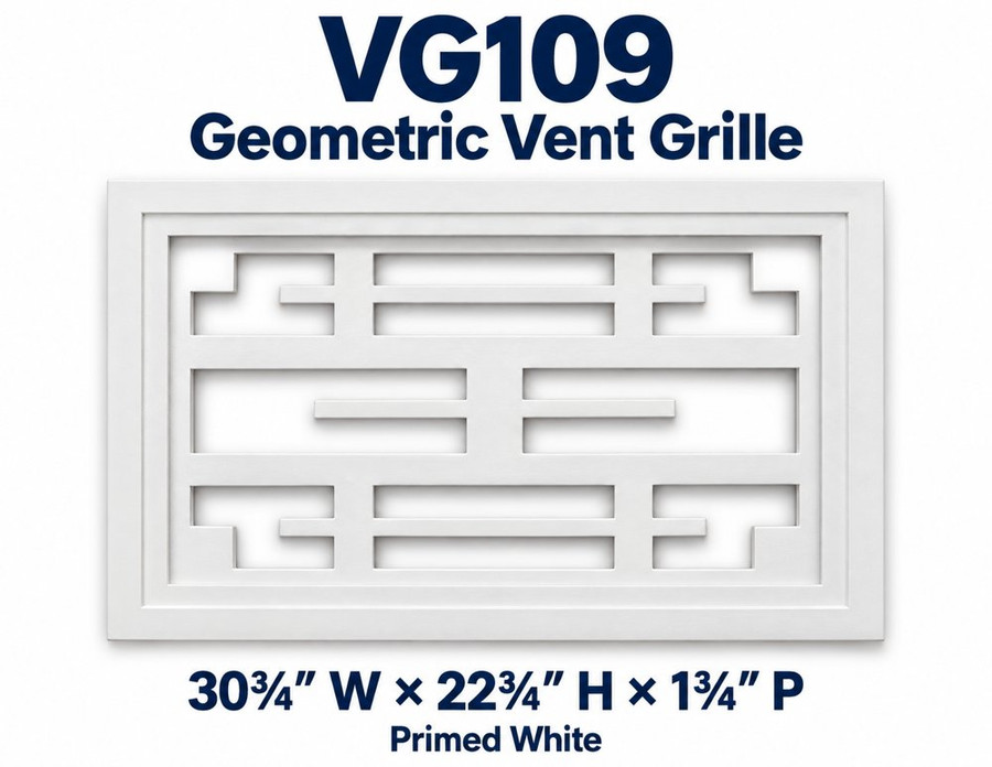 VG109 Geometric Vent Grille – primed white