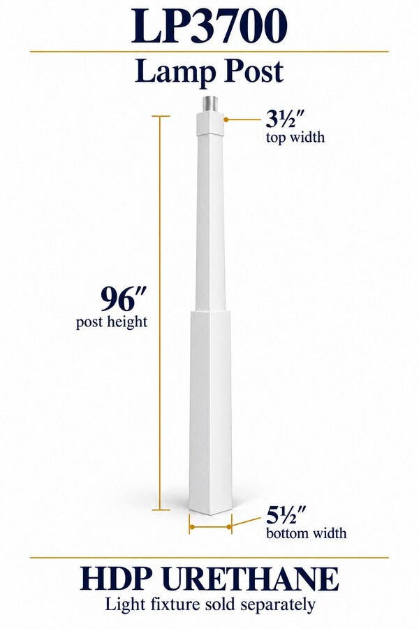 LP3700 HDP Urethane Lamp Post – 5½″ Bottom × 3½″ Top × 96″ H