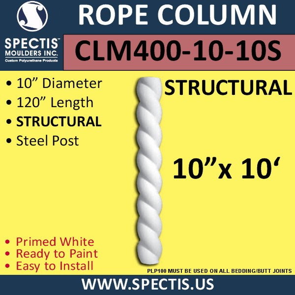 CLM400-10-10S Rope Column 10" x 120" STRUCTURAL