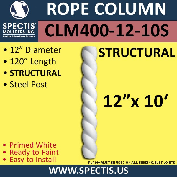 CLM400-12-10S Rope Column 12" x 120" STRUCTURAL