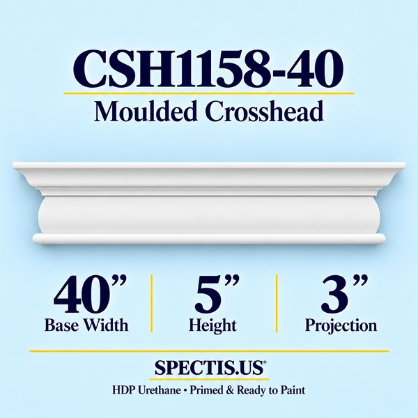 CSH1158-40 Moulded Door & Window Crosshead — 40" W x 5" H